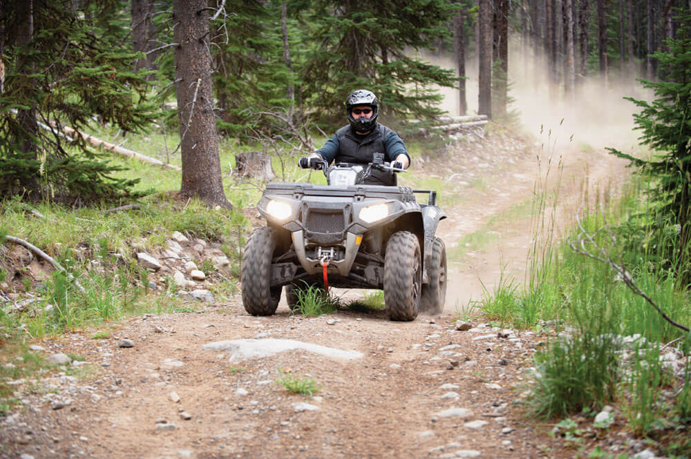 Man riding ATV